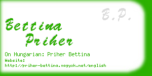 bettina priher business card